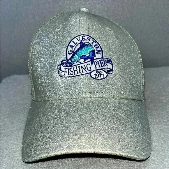 Cappelli NWT Glitter cap, Galveston Tx  Fishing Pier, baseball, trucker style - Picture 1 of 6
